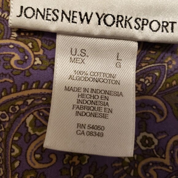 Jones New York Tailored 100% Cotton Women's Blouse - Picture 5 of 5